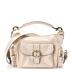 Chloe  Shiny Calfskin Medium Double Carry Camera Bag Sweet Beige