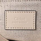 Chloe  Shiny Calfskin Medium Double Carry Camera Bag Sweet Beige