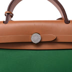 Hermes Vache Hunter Toile Herbag Zip 31 PM  Bambou Natural