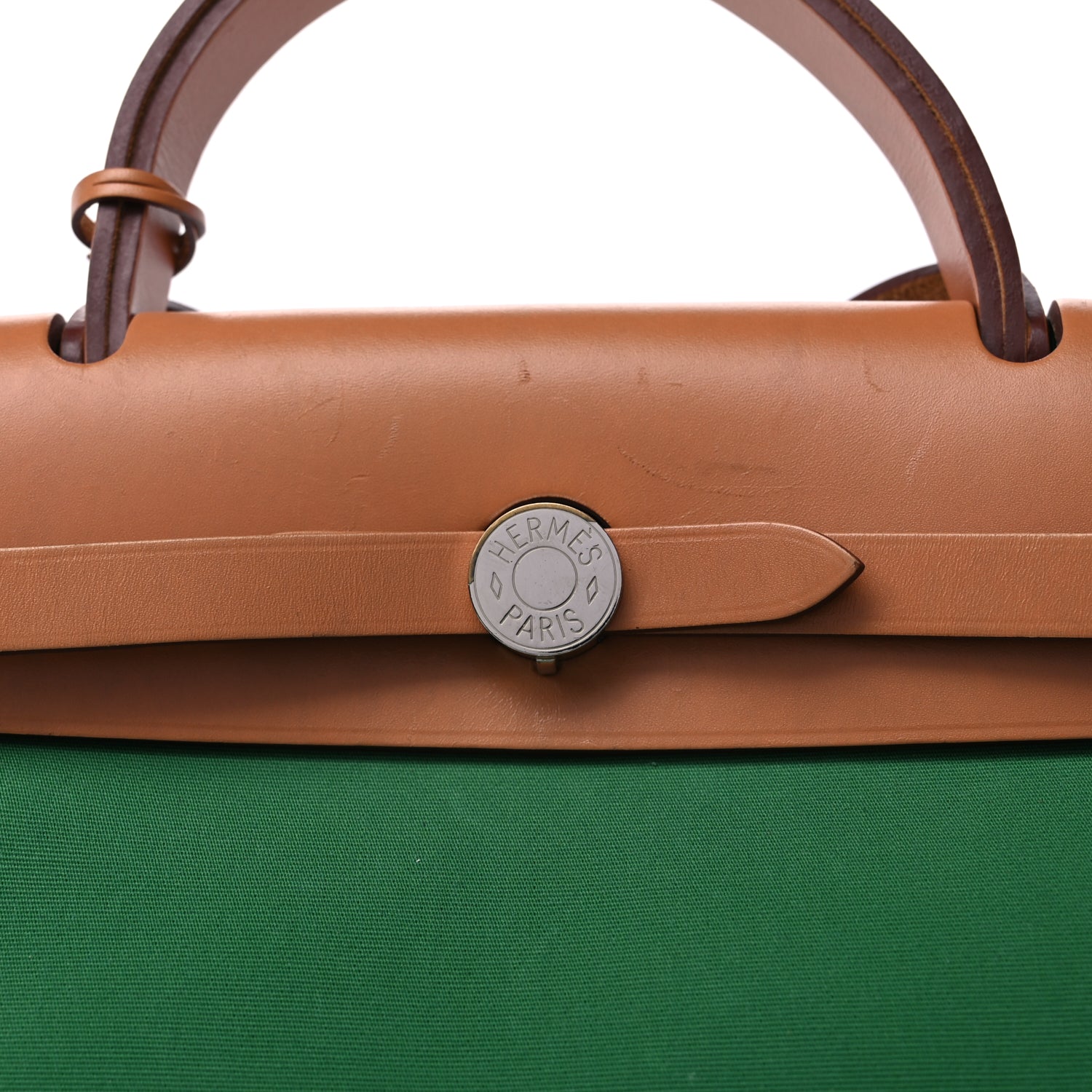 Hermes Vache Hunter Toile Herbag Zip 31 PM  Bambou Natural