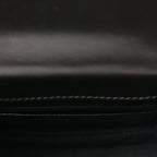 Gucci Moire Fabric Calfskin Rhinestone Monogram Monochrome Mini Bamboo 1947 Top Handle Chain Bag Black