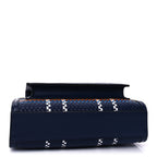 Burberry Calfskin Nylon Tartan Mini Pocket Bag  Blue White Orange