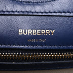 Burberry Calfskin Nylon Tartan Mini Pocket Bag  Blue White Orange