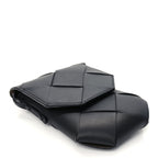 Bottega Veneta Calfskin Intreccio Diago Phone Pouch Black Pinecone Black Pinecone