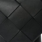 Bottega Veneta Calfskin Intreccio Diago Phone Pouch Black Pinecone Black Pinecone