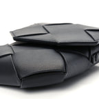 Bottega Veneta Calfskin Intreccio Diago Phone Pouch Black Pinecone Black Pinecone