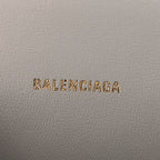 Balenciaga Faux Fur Fluffy Hourglass XS Top Handle Bag Natural