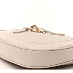 Gucci Ancora Calfskin Web Small Jackie Shoulder Bag Light Grey