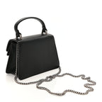 Gucci Dollar Calfskin Crystal Mini Dionysus Top Handle Bag Black Crystal