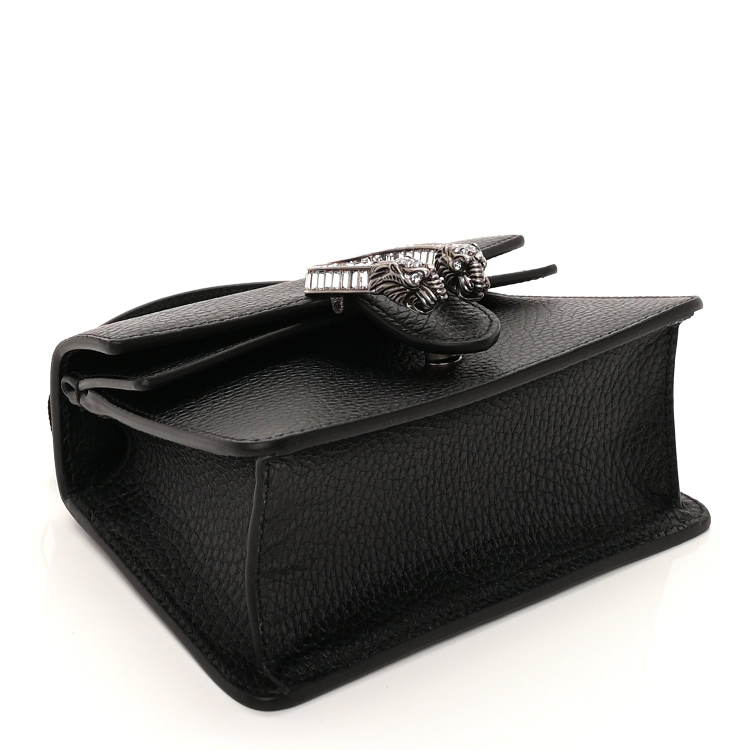 Gucci Dollar Calfskin Crystal Mini Dionysus Top Handle Bag Black Crystal