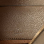 Gucci GG Supreme Monogram Textured Dollar Calfskin Mini Retro Interlocking G Half Moon Bag Beige Mystic White Oatmeal