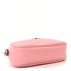 Gucci Calfskin Matelasse Small GG Marmont Chain Shoulder Bag Wild Rose