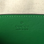 Gucci Calfskin GG Matelasse Small Dome Shoulder Bag Green Natural