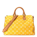 Louis Vuitton Calfskin Monogram Speedy P9 Bandouliere 40 Jaune Mat