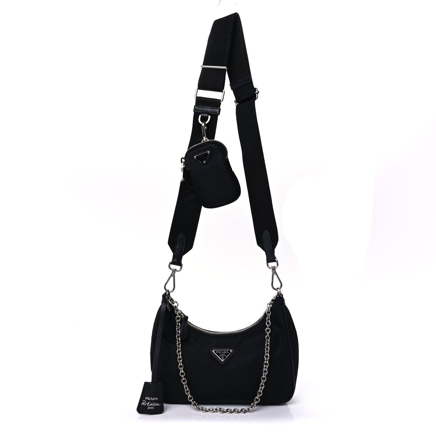 Prada Nylon Re-Edition 2005 Shoulder Bag Black