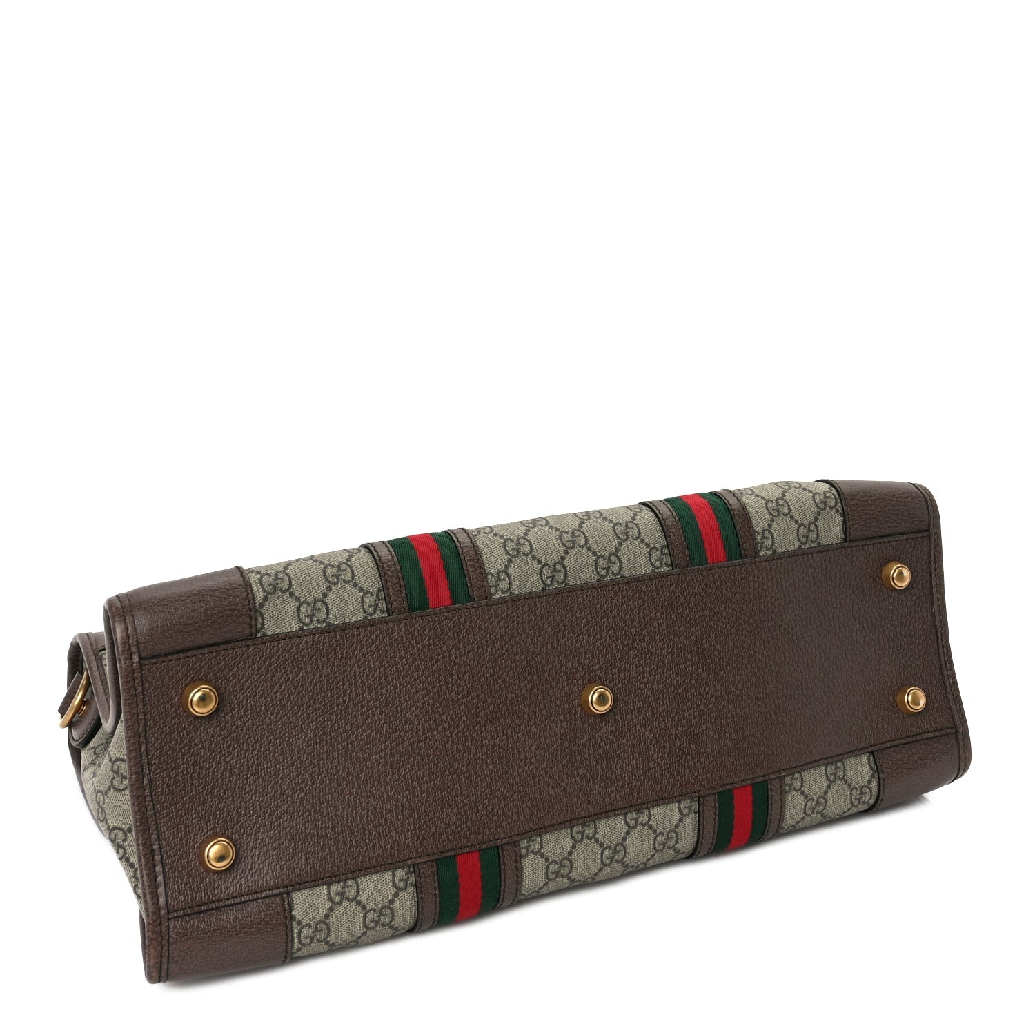 Gucci Soft GG Supreme Monogram Web Neo Vintage Duffle Bag Beige New Acero Crop