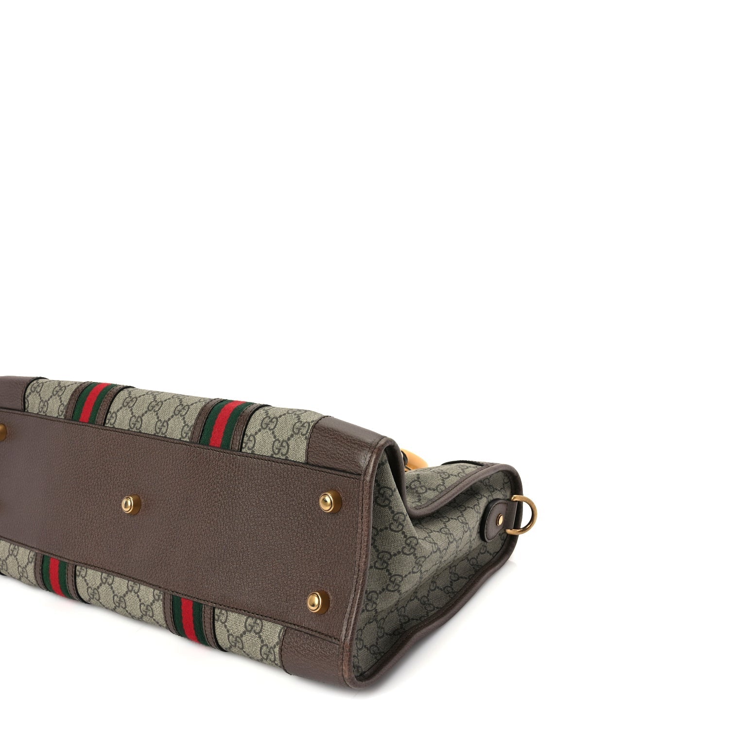 Gucci Soft GG Supreme Monogram Web Neo Vintage Duffle Bag Beige New Acero Crop