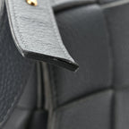 Bottega Veneta Grained Calfskin Maxi Intrecciato Cassette Crossbody Bag Thunder