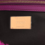 Fendi Shearling Vitello Dolce Macro FF 1974 Baguette  Bouganville