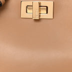 Fendi Vitello Small Soft Peekaboo Cappuccino