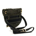 Christian Dior Canvas Embroidered Camouflage Saddle Belt Bag Green