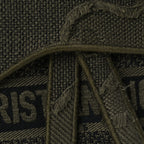 Christian Dior Canvas Embroidered Camouflage Saddle Belt Bag Green
