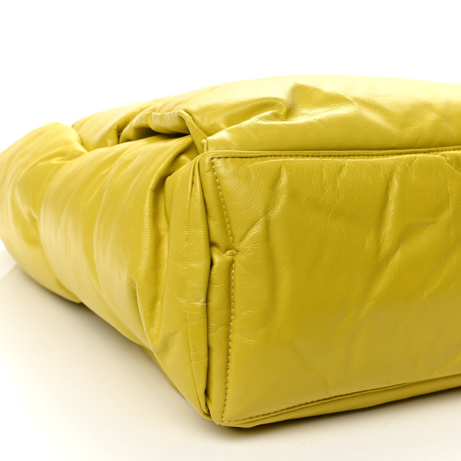 Bottega Veneta Calfskin Maxi Intrecciato Puffy Chain Tote Bag Yellow