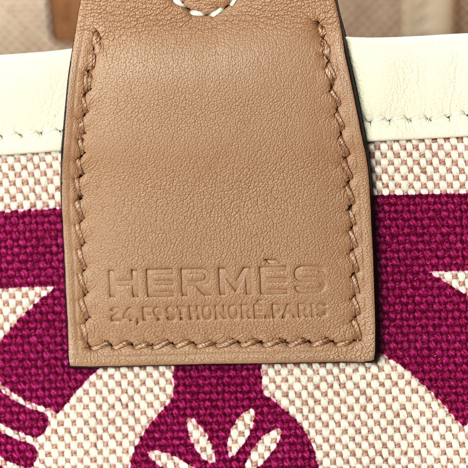 Hermes H Plume Canvas Swift Printed Panoplie Equestre Steeple 25 Bag Rose Pourpre Ecru Beige Chai