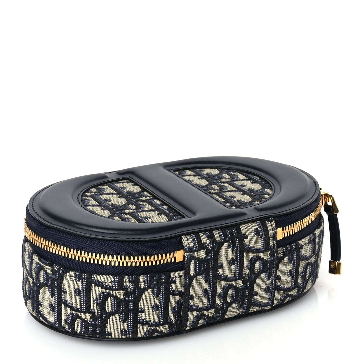 Christian Dior Oblique CD Signature Oval Crossbody Camera Bag Blue Multicolor Blue Multicolor