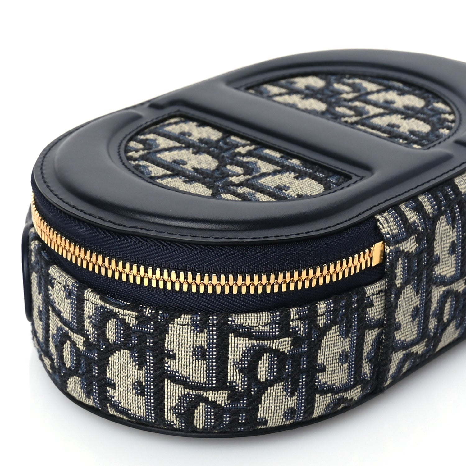 Christian Dior Oblique CD Signature Oval Crossbody Camera Bag Blue Multicolor Blue Multicolor