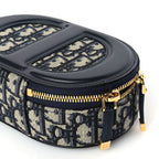 Christian Dior Oblique CD Signature Oval Crossbody Camera Bag Blue Multicolor Blue Multicolor