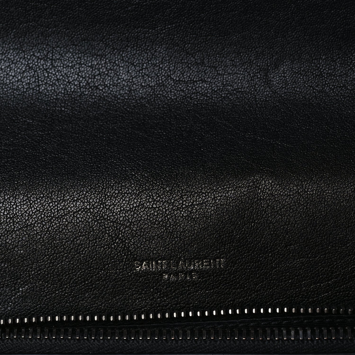 Saint Laurent Sheepskin Matelasse Chevron Monogram Medium College Bag  Black