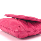 Saint Laurent Lambskin Quilted Le 57 Diamond Shoulder Bag Lipstick Fuschia