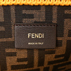 Fendi Crochet Vitello King Logo Plexiglass Medium Fendi Sunshine Shopper Tote Mimosa Panna
