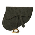 Christian Dior Oblique Embroidered Saddle Belt Pouch Green