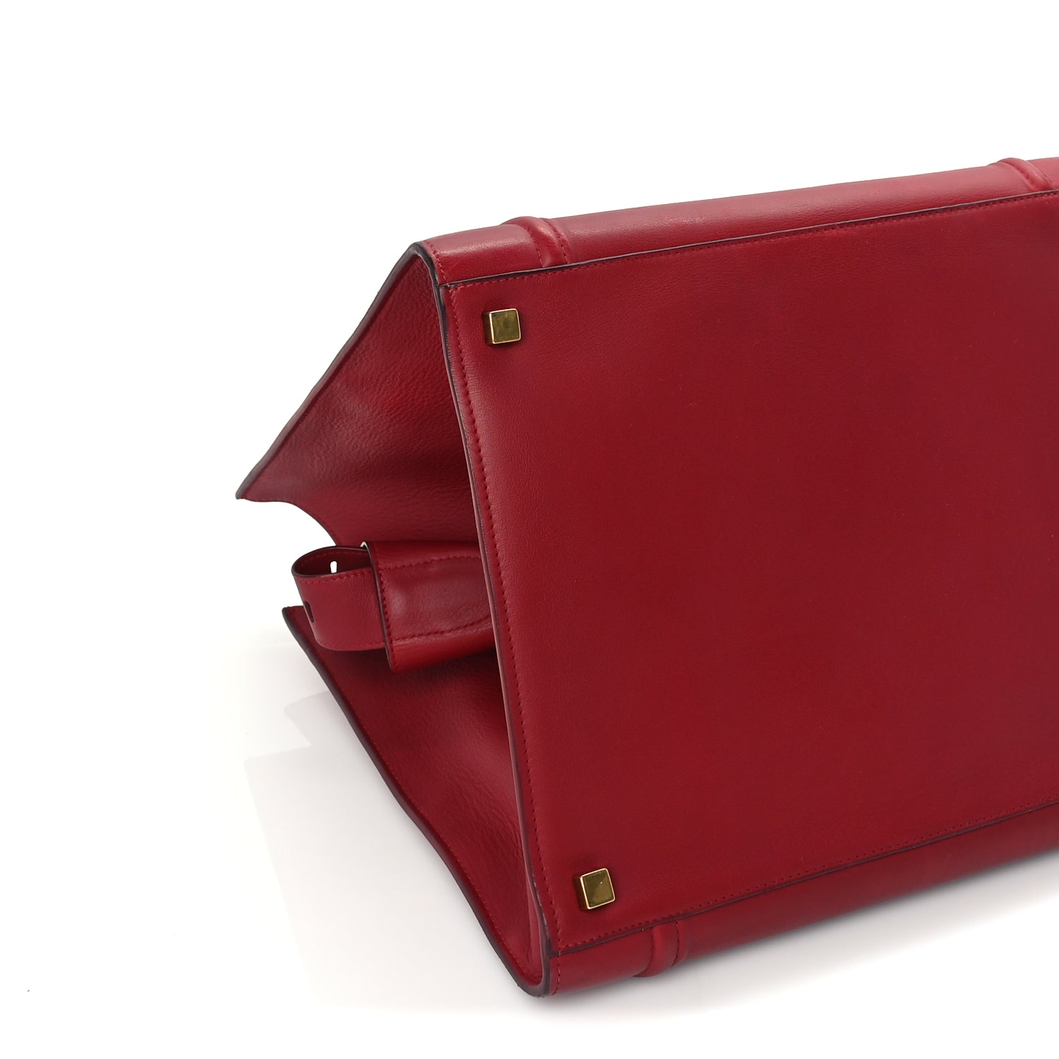 Celine Supple Calfskin Medium Phantom Luggage  Red