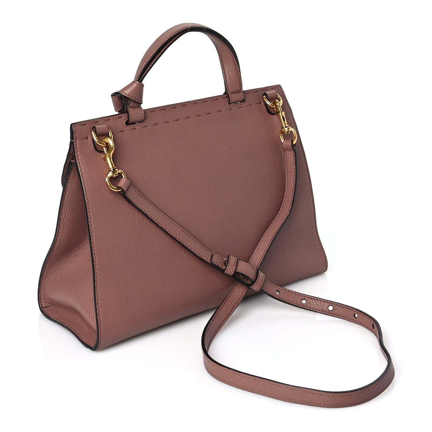 Gucci Calfskin Small GG Marmont Top Handle Bag Rosy Phard