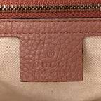 Gucci Calfskin Small GG Marmont Top Handle Bag Rosy Phard