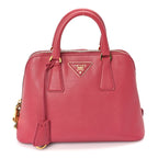 Prada Saffiano Vernice Small Promenade Tote  Peonia