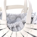 Bottega Veneta French Calfskin Small Shell White Frost