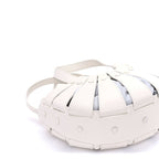 Bottega Veneta French Calfskin Small Shell White Frost