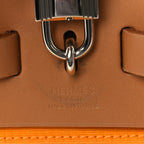 Hermes Toile Officer Vache Hunter Herbag Zip 31 PM Jaune Ambre Natural