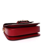 Gucci GG Supreme Monogram Azalea Calfskin Horsebit 1955 Shoulder Bag Beige Ebony New Cherry Red