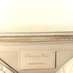 Christian Dior Calfskin Macrocannage Medium Caro Bag  Sand