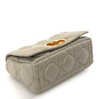 Christian Dior Calfskin Macrocannage Medium Caro Bag  Sand