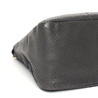 Fendi Snakeskin O'Lock Zipper Black