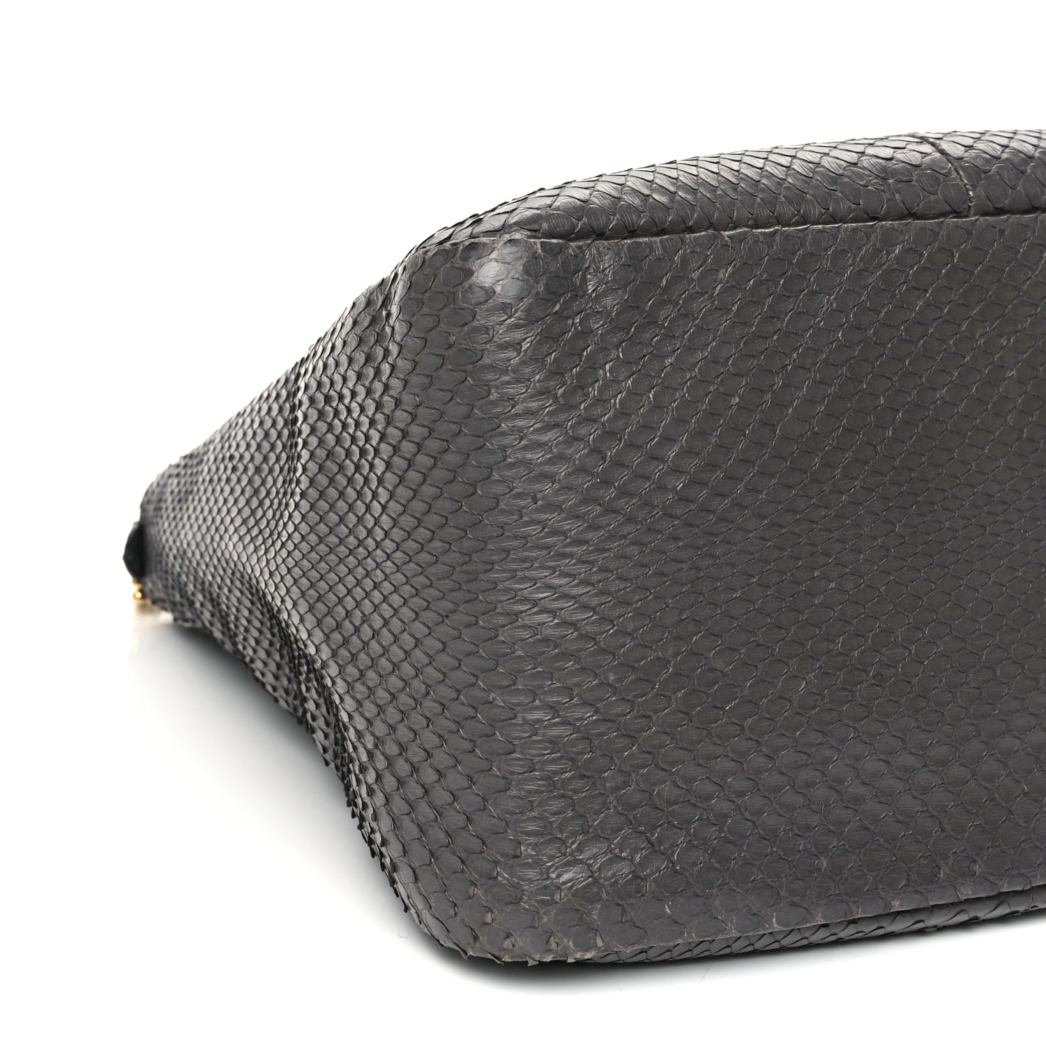 Fendi Snakeskin O'Lock Zipper Black