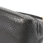 Fendi Snakeskin O'Lock Zipper Black