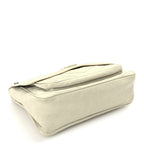 Saint Laurent Crinkled Calfskin Matelasse Monogram Medium Niki Chain Satchel Crema Soft