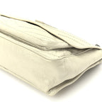 Saint Laurent Crinkled Calfskin Matelasse Monogram Medium Niki Chain Satchel Crema Soft